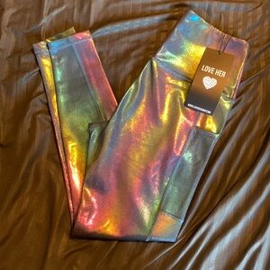 Love Her Shop Mermaid Rainbow workout athletic leggings